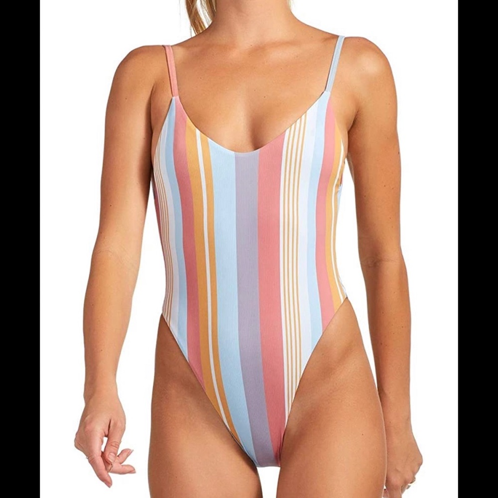 Vitamin A EcoRib Yasmeen one piece verano stripe